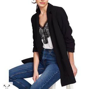 1. STATE Crepe Long Open Blazer black size 4